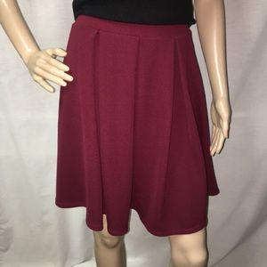 Painted Threads Burgundy Skirt